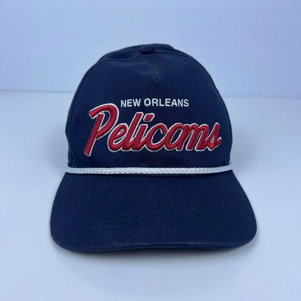 ‘47 Brand New Orleans Pelicans Men's Hat Rope Hitch Snapback Cap Navy Blue NBA